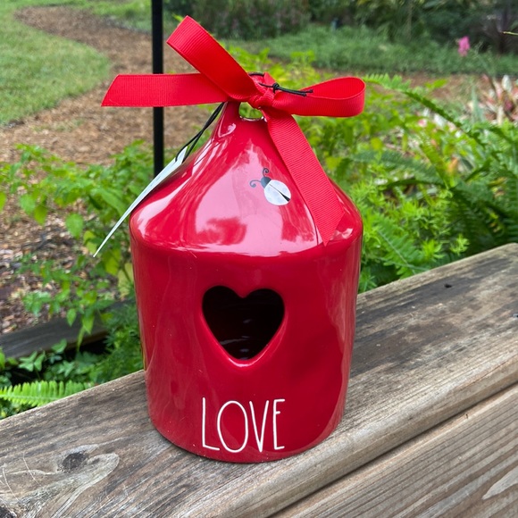 Rae Dunn | Other | New Rae Dunn Red Love Birdhouse With Lady Bug Heart ...